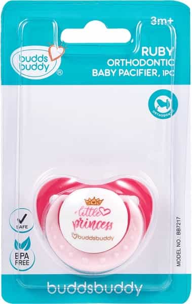 Buddsbuddy Combo Of 2 Ruby Orthodontic Baby Pacifier Multicolor Bb7217