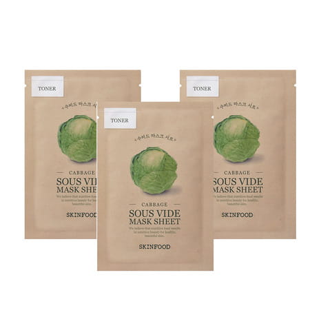Skinfood Cabbage Sous Vide Mask Sheet - Pack Of 3