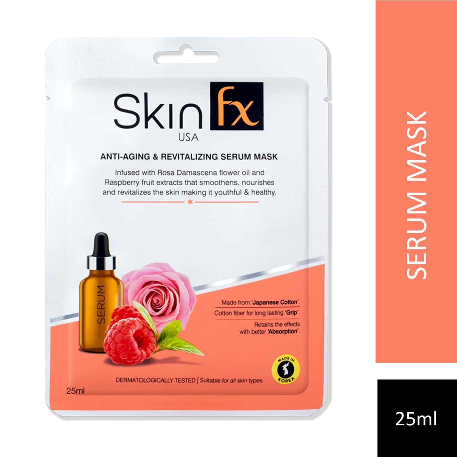 Skin Fx Anti-Aging & Revitalizing Serum Mask | Rosa Flower Oil That Smoothens & Nourishes | 25 Ml