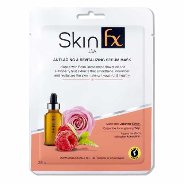 Skin Fx Anti-Aging & Revitalizing Serum Mask | Rosa Flower Oil That Smoothens & Nourishes | 25 Ml