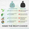 Imvelo 100% Compostable Garbage Bag | 6 Rolls (15 Bags/Roll) | Dustbin/Trash Bag (19 X 21 Inches)