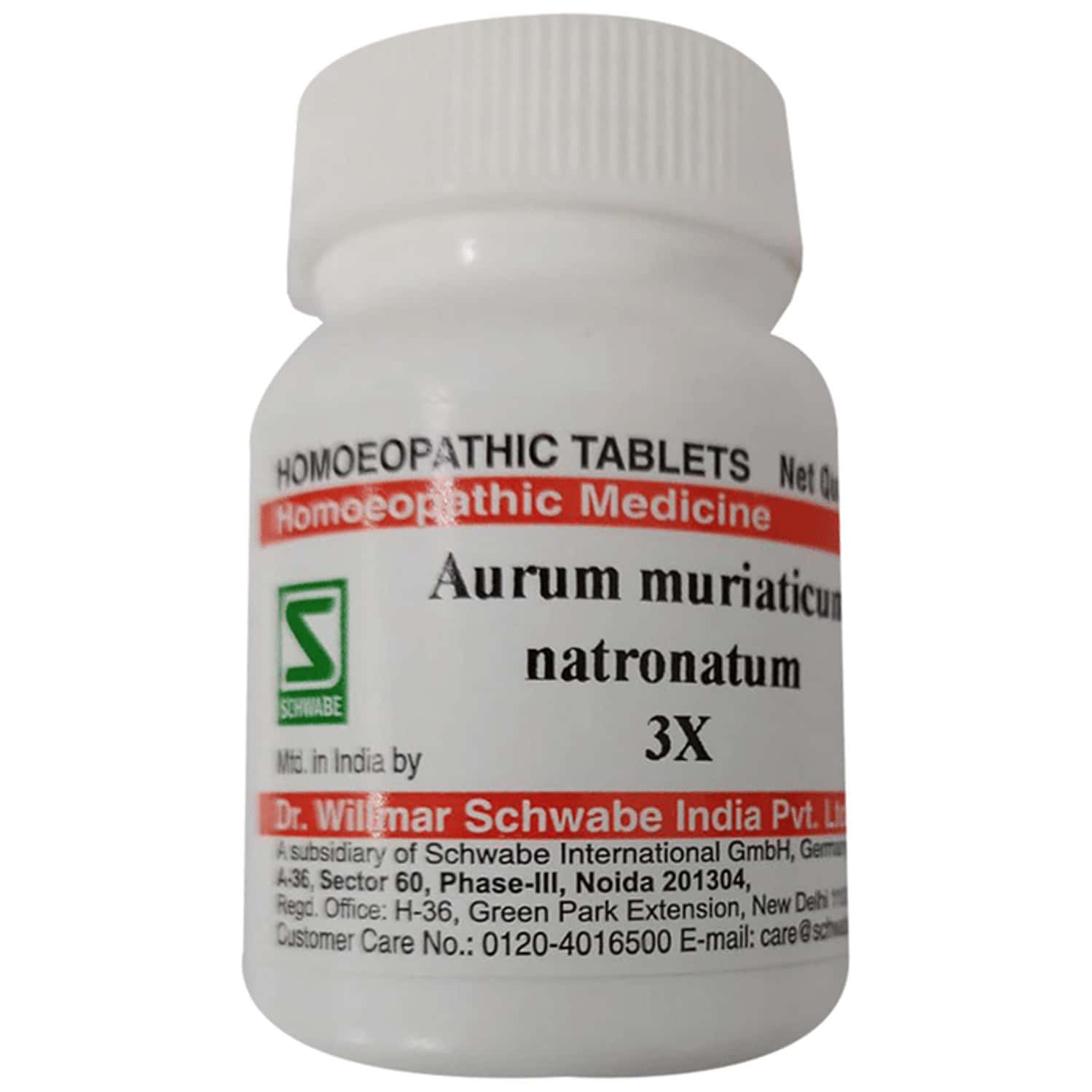 Dr. Willmar Schwabe India Aurum Muriaticum Natronatum Trituration Tablet 3x 20 No's