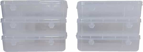 Plastic Box With Sticker Size 6.5X4.25x1.5