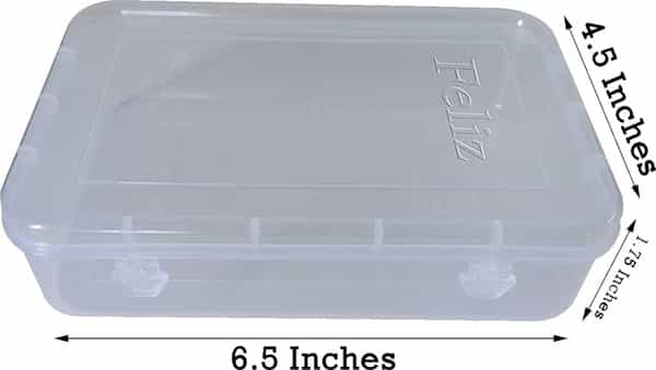 Plastic Box With Sticker Size 6.5X4.25x1.5