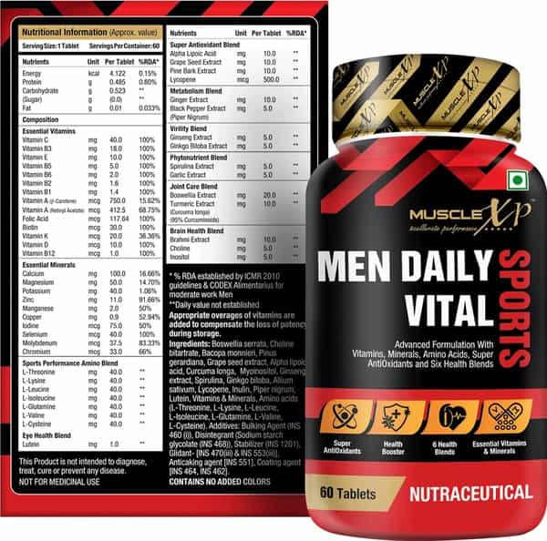Musclexp Multivitamin Men Daily Sports With 47 Nutrients - 60 Tablets