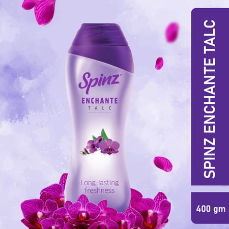 Spinz Enchante Body Talc | Soothing Fragrance Of Exotic Flowers | Talcum Powder For Women (400 Gm)