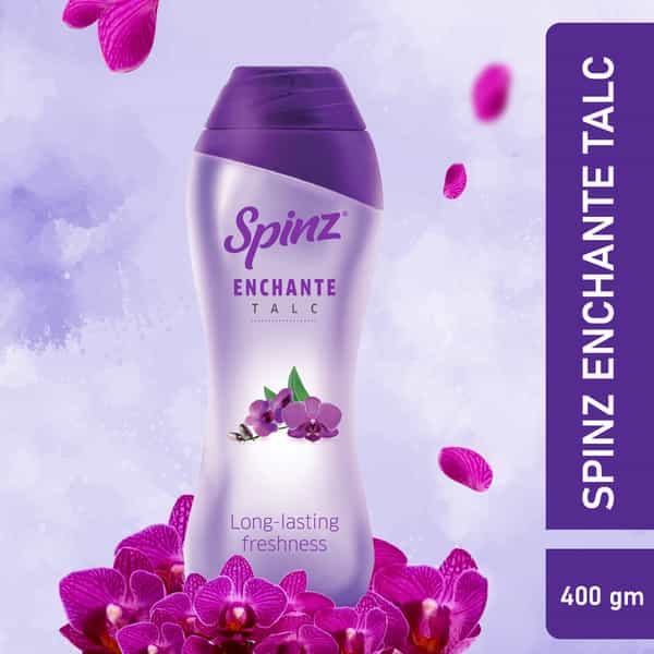 Spinz Enchante Body Talc | Soothing Fragrance Of Exotic Flowers | Talcum Powder For Women (400 Gm)