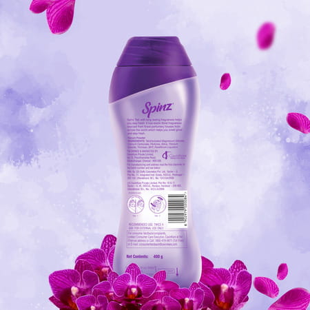 Spinz Enchante Body Talc | Soothing Fragrance Of Exotic Flowers | Talcum Powder For Women (400 Gm)