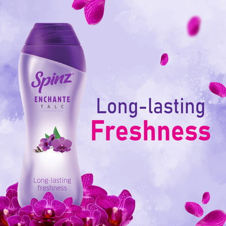 Spinz Enchante Body Talc | Soothing Fragrance Of Exotic Flowers | Talcum Powder For Women (400 Gm)