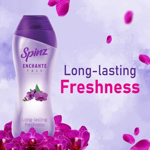 Spinz Enchante Body Talc | Soothing Fragrance Of Exotic Flowers | Talcum Powder For Women (400 Gm)