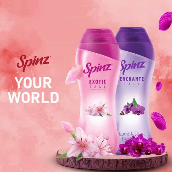 Spinz Enchante Body Talc | Soothing Fragrance Of Exotic Flowers | Talcum Powder For Women (400 Gm)