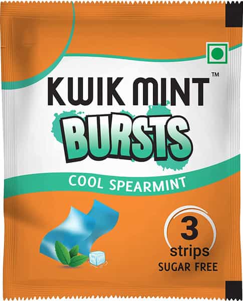 Kwik Mint Instant Action Mouth Freshener Spearmint Strips - Pack Of 1 (1 X 20 G)
