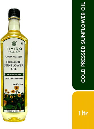 Jivika Organic Cold Pressed Sunflower Oil 1 Litre
