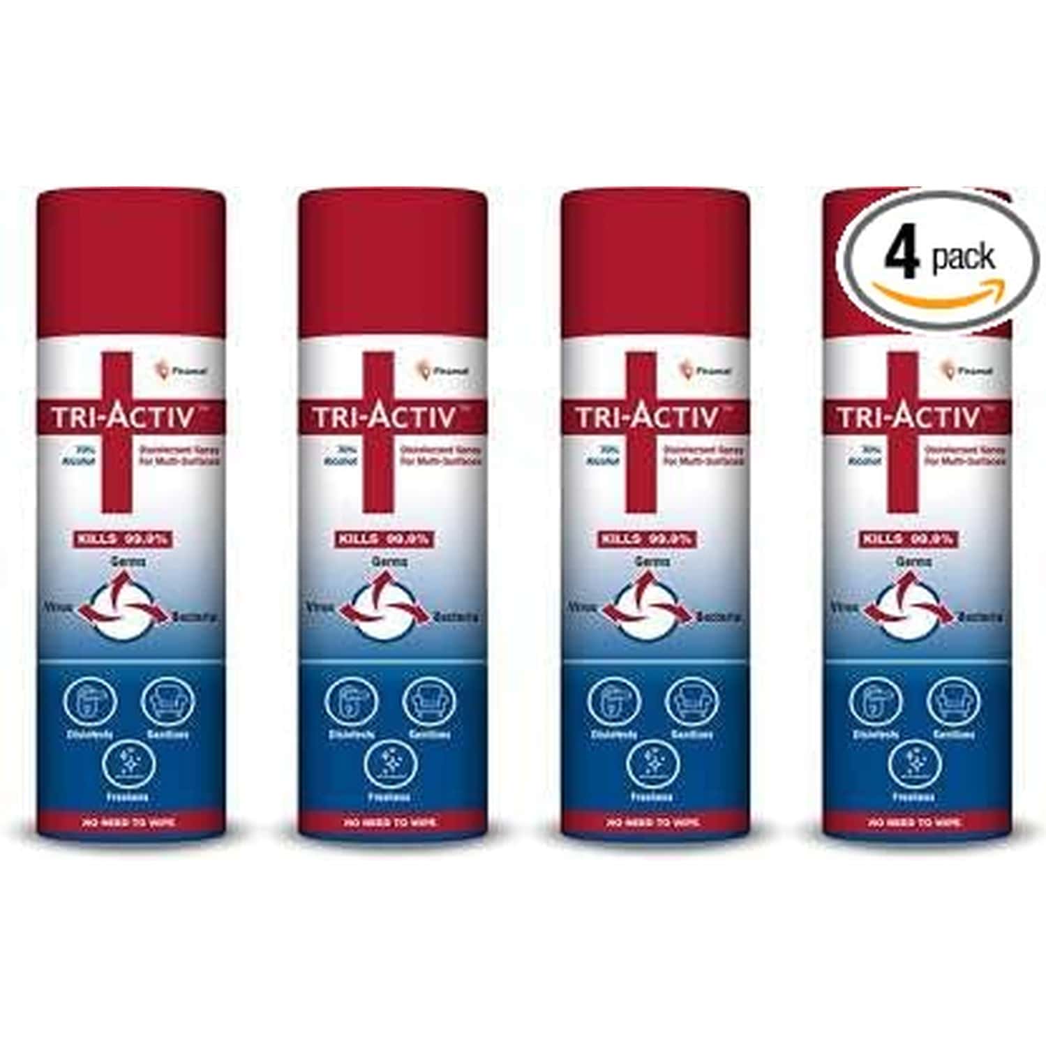 Tri-Activ 70% Alcohol Based Disinfectant Spray For Multi-Surfaces | 500 Ml | Pack Of 4