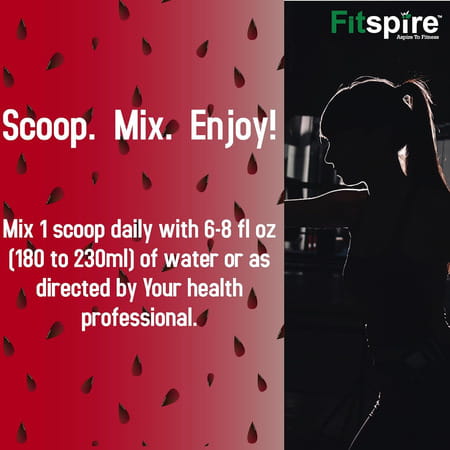 Fitspire Super Gold Bcaa Powder (Watermelon) | 5.2g Bcaa | L Glutamine & Electrolytes | 250 Gms