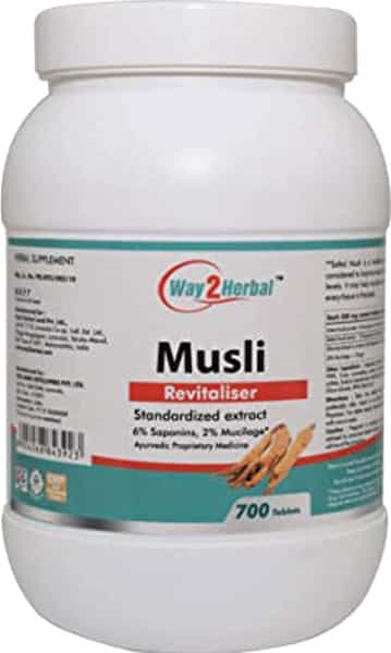 Way2herbal Musli 700 Tablets - Pack Of 5