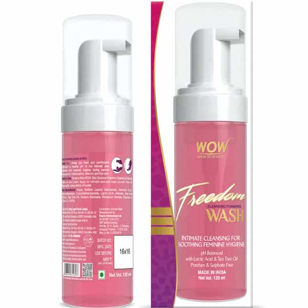Wow Skin Science Freedom Cleansing Foam Wash - 120 Ml