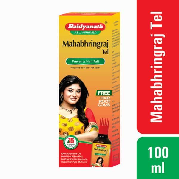 Baidyanath Asli Ayurved Mahabhringraj Tel | For Hair Growth | Anti Dandruff | 100Ml