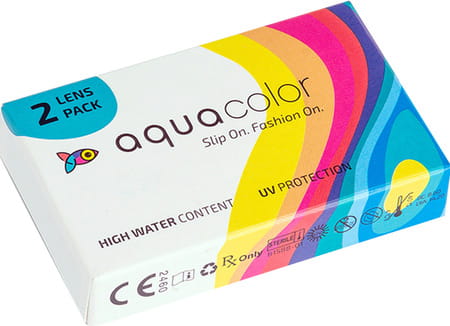 Aquacolor Flirty Blue Monthly Disposable Color Lenses (2 Lenses/Box/Plano) (0)
