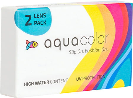 Aquacolor Flirty Blue Monthly Disposable Color Lenses (2 Lenses/Box/Plano) (0)