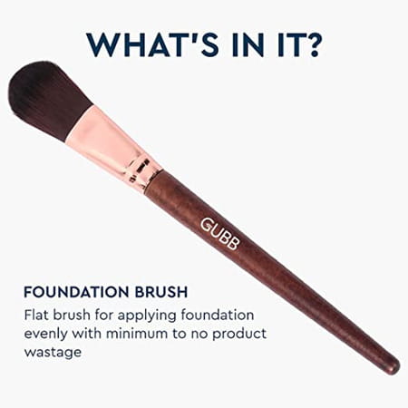 Gubb Foundation Brush For Face Makeup | Wooden Makeup Brush Single
