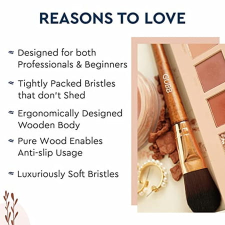 Gubb Foundation Brush For Face Makeup | Wooden Makeup Brush Single