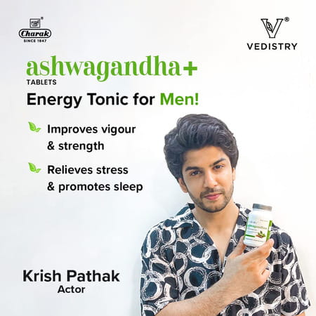 Vedistry Ashwagandha + With Piperine | Better Absorption, Boost Energy & Strength, 60 Tabs (3 Packs)