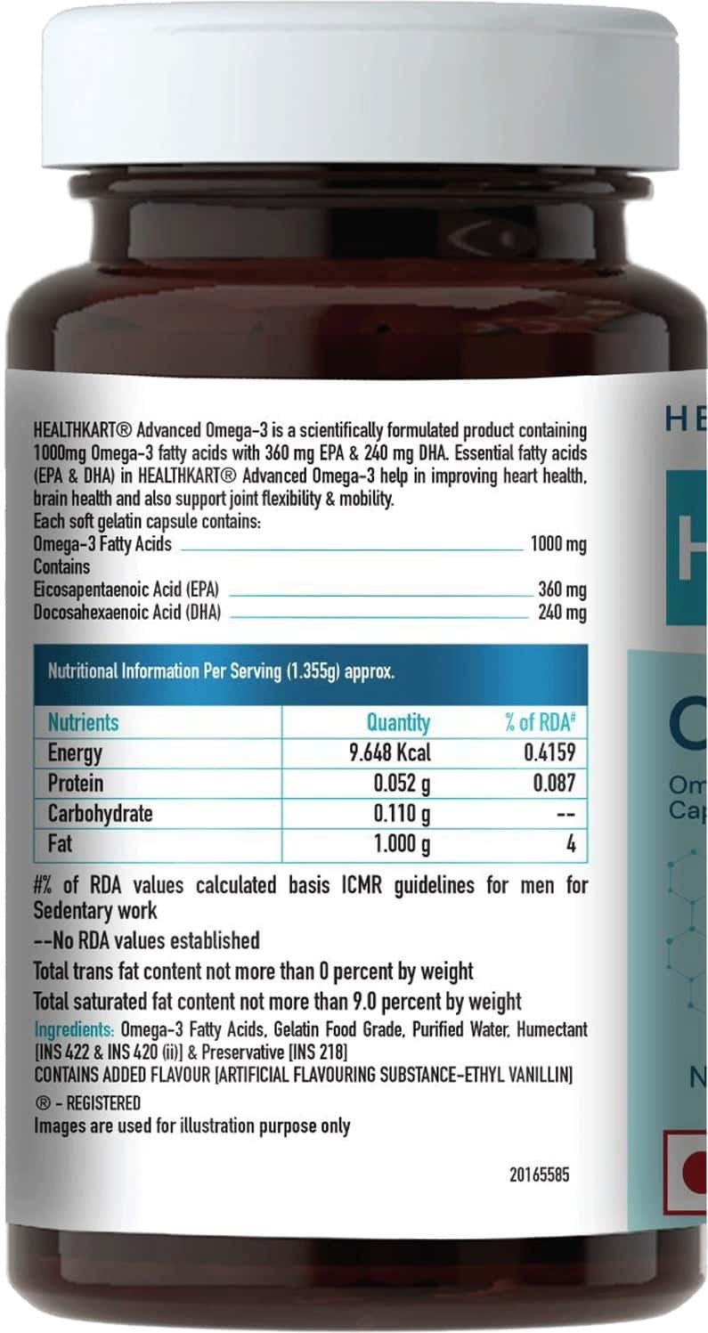 Buy HEALTHKART ADVANCED OMEGA3 60 CAPSULES Online & Get Upto 60 OFF