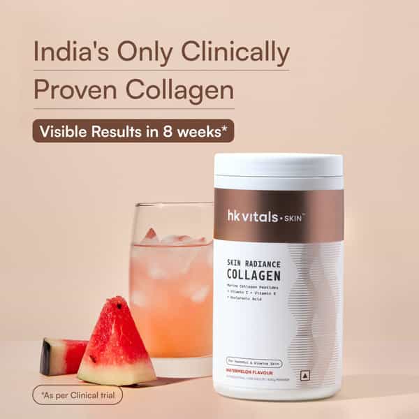 Hk Vitals Skin Radiance Marine Collagen Supplement (Watermelon| 400G) |Vitamin C| E