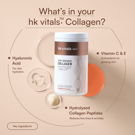 Hk Vitals Skin Radiance Marine Collagen Supplement (Watermelon| 400G) |Vitamin C| E
