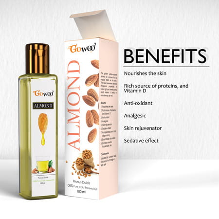 Pack Of 2 S&Alwood Essential Oil & Almond Carrier Oil - 100% Pure & Natural Oil