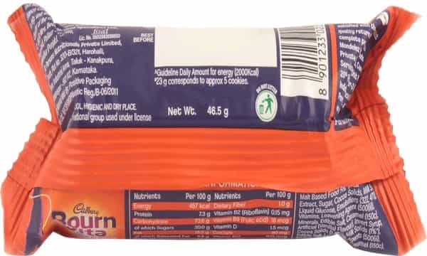 Cadbury Bournvita Biscuits - Cookies With Pro Health Vitamins 46.5 G Pouch