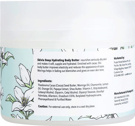 Skivia Deep Hydrating Body Butter With Cacao | Soothes Dry Skin | For All Skin Types (200 G)