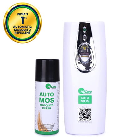 Hicare Automos Starter Pack | Mosquito Repellent Machine With Refill | Safe For Kids & Pets - 90 Ml