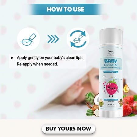 Tnw- The Natural Wash Baby Lip Balm For Dry Lips | Lip Balm For Kids - 6 G