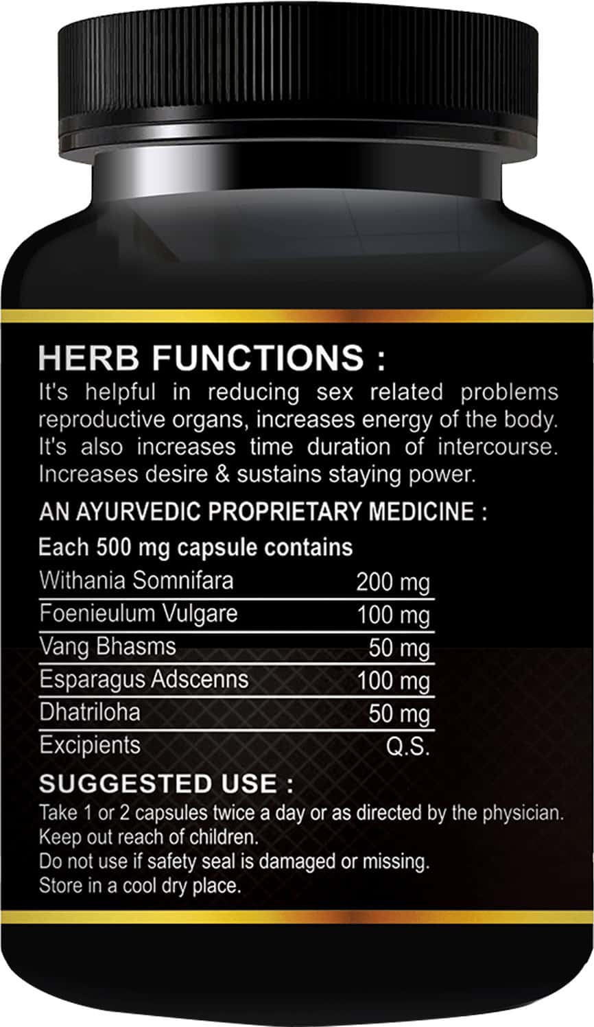 30 Powerful Natural Capsules For Men – Works In 10 Minutes – Ashwagandha & Ginseng Extract