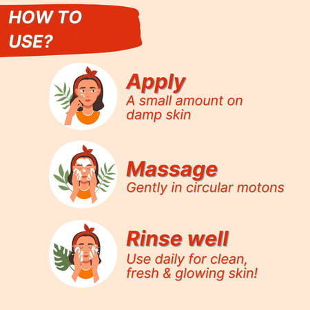 Healthbest Kids Face Wash With Organic Strawberry Nourishing & Brightening Daily Cleanser - 100ml