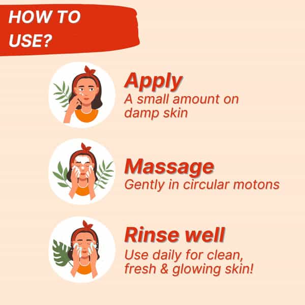 Healthbest Kids Face Wash With Organic Strawberry Nourishing & Brightening Daily Cleanser - 100Ml