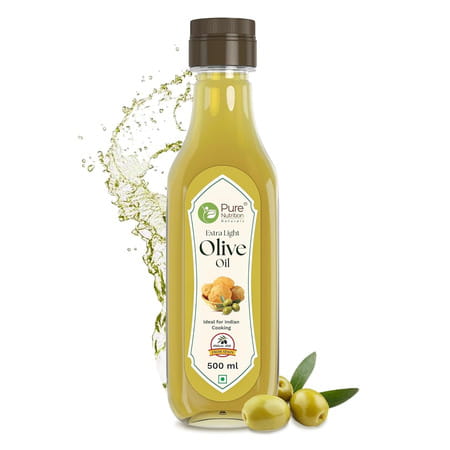 Pure Nutrition Extra Virgin Olive Oil Raw Cold Pressed-For Dressing & Garnishing - 500ml Bottle