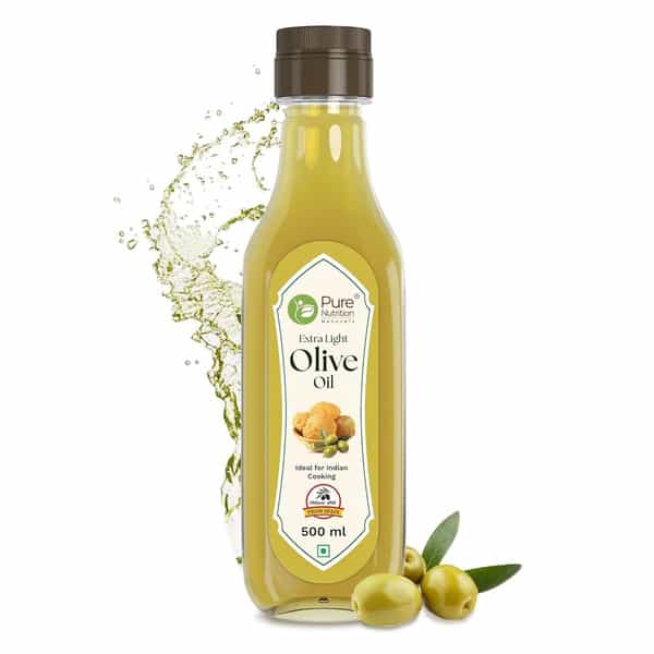 Pure Nutrition Extra Virgin Olive Oil Raw Cold Pressed-For Dressing & Garnishing - 500Ml Bottle