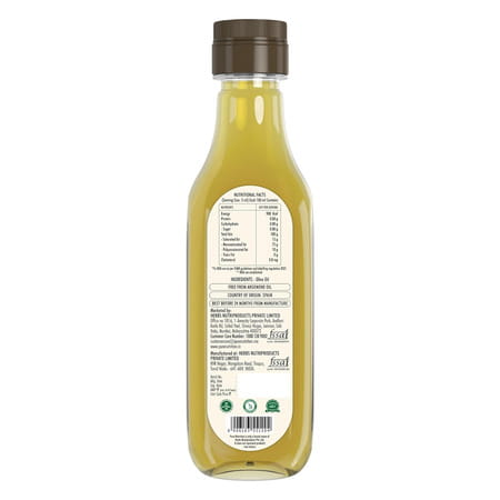 Pure Nutrition Extra Virgin Olive Oil Raw Cold Pressed-For Dressing & Garnishing - 500ml Bottle