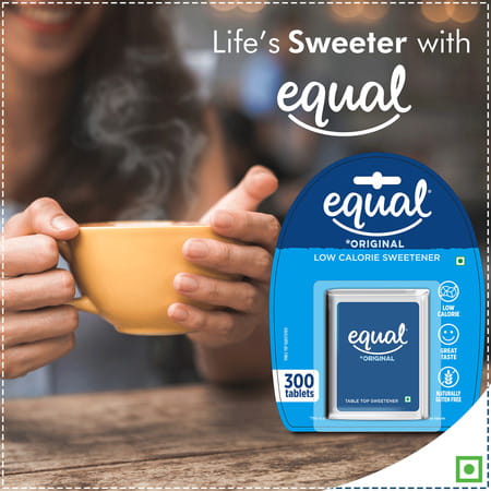 Equal Sweetener Sugar Free Low Calories Sugar Control 300 Tablets Pack Of 3