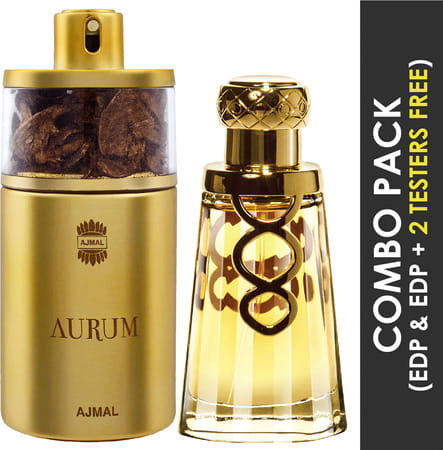 Ajmal Aurum Edp 75ml Perfume For Women And Khallab Edp Oudh 50ml Perfume For Unisex