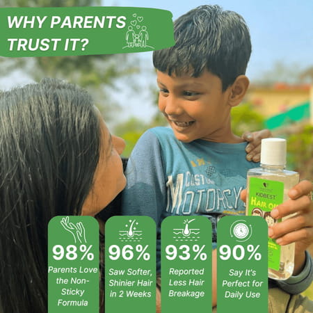 Healthbest Kidbest Hair Oil For Kids|Hair Growth|Damaged Hair|Tear Paraben Sls Free|250ml