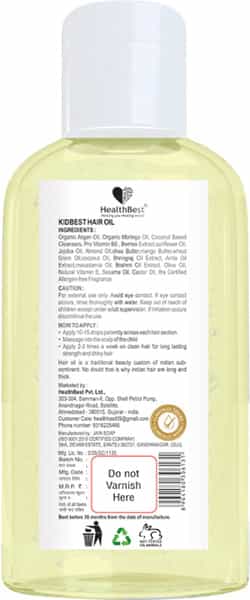 Healthbest Hair Oil For Kids Hair Growth Damaged Hair Tear Paraben And Sls Free - 250Ml