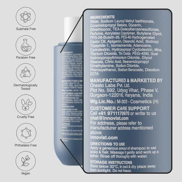 Bare Anatomy Anti-Hair Fall Shampoo | Provides Hair Fall Control| Suitable For All Hair Types 250 Ml