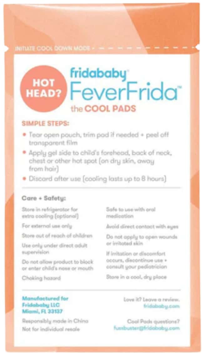 Frida Baby Feverfrida Cool Pads Baby Cooling Fever Relief Pads Blue 5 Count
