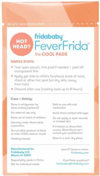 Frida Baby Feverfrida Cool Pads Baby Cooling Fever Relief Pads Blue 5 Count