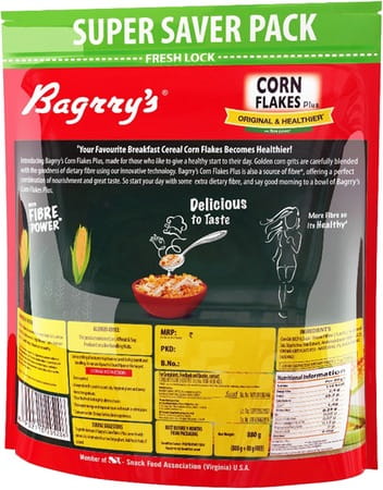 Bagrrys Cornflake Plus Original & Healthier 800g Pp