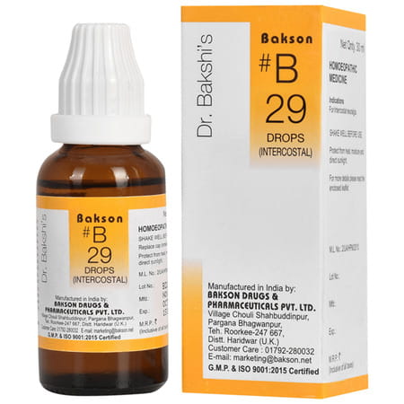 Baksons B29 Intercostal Drops 30 Ml